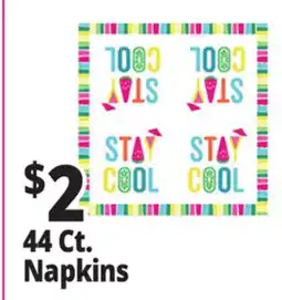 Ocean State Job Lot 44 Ct. Napkins offer