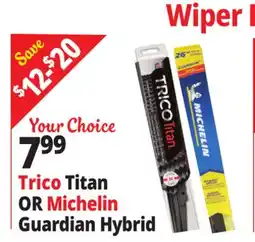 Ocean State Job Lot Trico Titan OR Michelin Guardian Hybrid offer