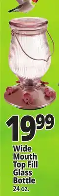 Ocean State Job Lot Wide Mouth Top Fill Glass Bottle offer