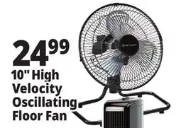 Ocean State Job Lot 10 High Velocity Oscillating Floor Fan offer