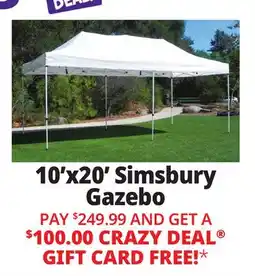Ocean State Job Lot 10'x20' Simsbury Gazebo offer