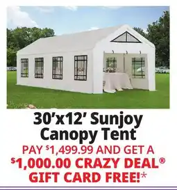 Ocean State Job Lot 30'x12' Sunjoy Canopy Tent offer