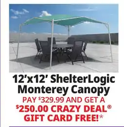 Ocean State Job Lot 12'x12' Monterey Canopy offer
