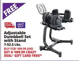 Ocean State Job Lot Adjustable Dumbbell Set with Stand offer