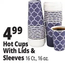 Ocean State Job Lot Hot Cups With Lids & Sleeves offer