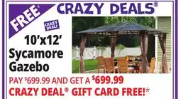 Ocean State Job Lot 10'x12' Sycamore Gazebo offer