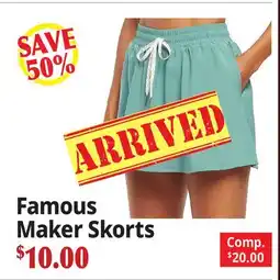 Ocean State Job Lot Famous Maker Skorts offer