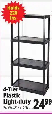 Ocean State Job Lot 4-Tier Plastic Light-duty offer