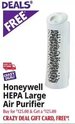 Ocean State Job Lot HEPA Large Air Purifier offer