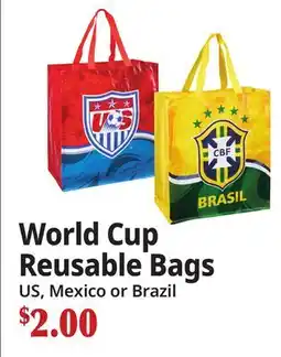 Ocean State Job Lot World Cup Reusable Bags offer