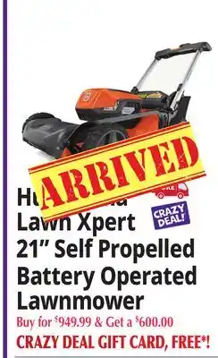 Ocean State Job Lot Lawn Xpert 21 Self Propelled Battery Operated Lawnmower offer