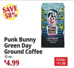 Ocean State Job Lot Punk Bunny Green Day Ground Coffee offer