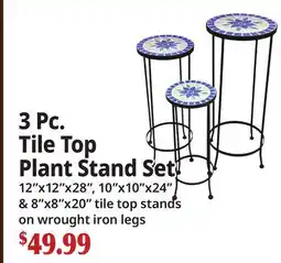 Ocean State Job Lot Tile Top Plant Stand Set offer