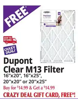 Ocean State Job Lot Dupont Clear M13 Filter offer