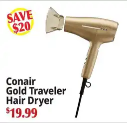 Ocean State Job Lot Gold Traveler Hair Dryer offer