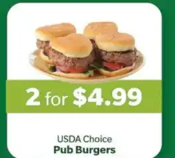 Living Fresh Market USDA Choice Pub Burgers offer