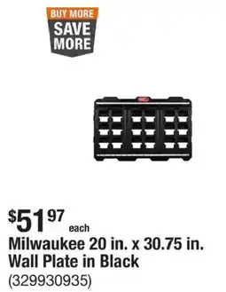 The Home Depot Milwaukee Wall Plate in Black offer