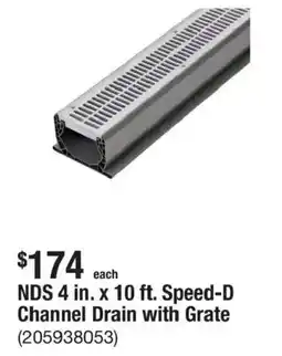 The Home Depot NDS Channel Drain with Grate offer
