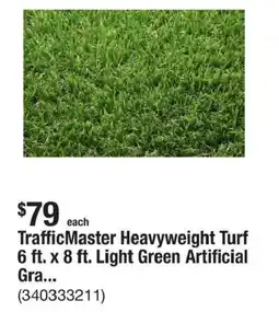 The Home Depot TrafficMaster Heavyweight Turf Light Green Artificial offer
