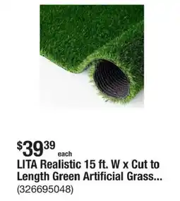 The Home Depot LITA Realistic Green Artificial Grass offer