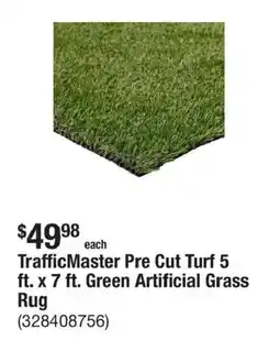 The Home Depot TrafficMaster Pre Cut Turf Green Artificial Grass Rug offer