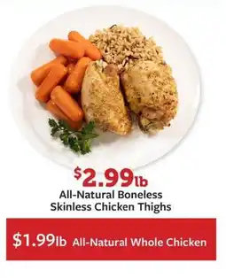 Fareway All-Natural Boneless Skinless Chicken Thighs offer