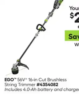 Lowe's 56VG 16-in Cut Brushless String Trimmer offer