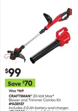 Lowe's 20-Volt MaxF Blower and Trimmer Combo Kit offer