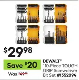 Lowe's 110-Piece TOUGH GRIP Screwdriver Bit Set offer