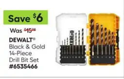 Lowe's Black & Gold 14-Piece Drill Bit Set offer