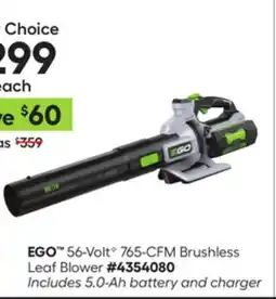 Lowe's 56-VoltG 765-CFM Brushless Leaf Blower offer