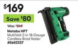 Lowe's MultiVolt 2-in 18-Gauge Cordless Brad Nailer offer