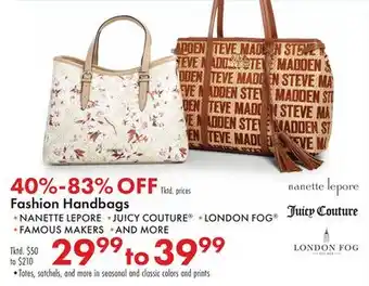 Boscov's Fashion Handbags offer