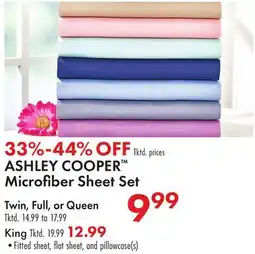 Boscov's ASHLEY COOPER Microfiber Sheet Set offer