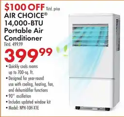 Boscov's AIR CHOICE 14,000-BTU Portable Air Conditioner offer
