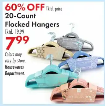 Boscov's 20-Count Flocked Hangers offer