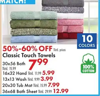 Boscov's Classic Touch Towels offer