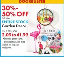 Boscov's ENTIRE STOCK Garden Décor offer