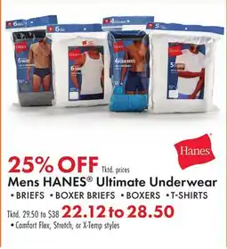Boscov's Mens HANES Ultimate Underwear offer