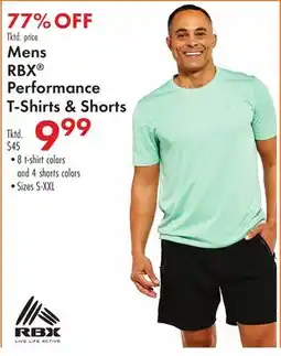 Boscov's Mens RBX Performance T-Shirts & Shorts offer