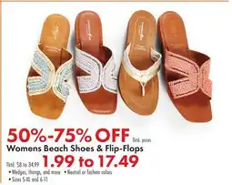 Boscov's Womens Beach Shoes & Flip-Flops offer