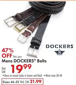 Boscov's Mens DOCKERS Belts offer