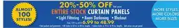 Boscov's ENTIRE STOCK CURTAIN PANELS offer