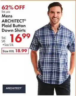 Boscov's Mens ARCHITECT Plaid Button Down Shirts offer