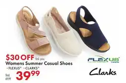 Boscov's FLEXUS or CLARKS Womens Summer Casual Shoes offer