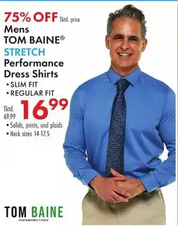 Boscov's Mens TOM BAINE STRETCH Performance Dress Shirts offer