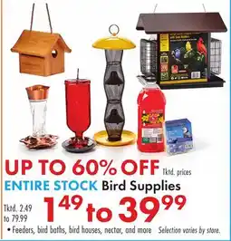 Boscov's ENTIRE STOCK Bird Supplies offer