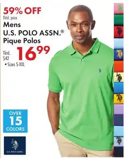 Boscov's Mens U.S. POLO ASSN. Pique Polos offer
