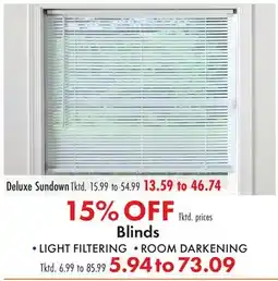 Boscov's Blinds Deluxe Sundown offer