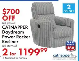 Boscov's CATNAPPER Daydream Power Rocker Recliner offer